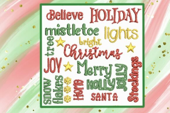 Review: Christmas Word Art Embroidery for Handmade Gifts