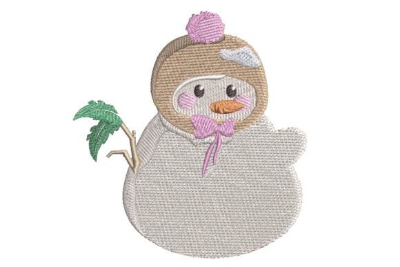 Review: Cute Snowman with Pink Hat and Bow Design