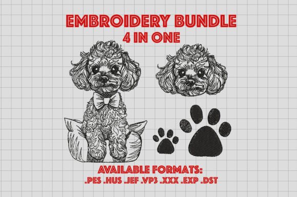 Review: Maltipoo Machine Embroidery Design for Etsy Shops