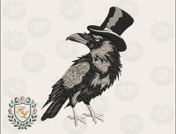 Review: Vintage Crow Hat Embroidery Files for Etsy