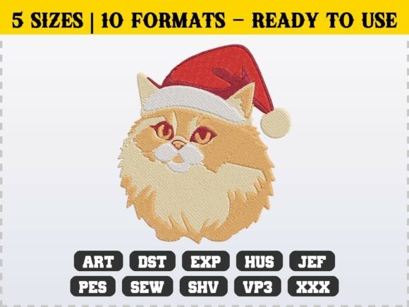 Reviewing Fluffy Persian Cat Christmas Embroidery