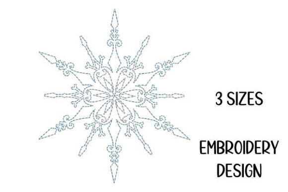Reviewing Minimal Snowflake Outline Embroidery