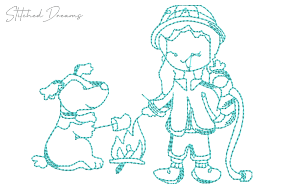Reviewing the Girl and Dog Embroidery Design for Etsy Shops